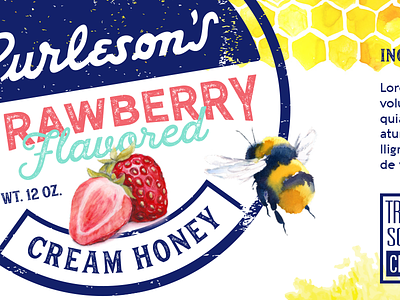 Packaging Design Concept bee cream honey design honey packaging retail strawberry