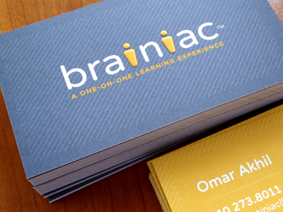 Brainiac - Business Cards brain brainiac business cards learning mentors one on one personal stationery teachers tutor