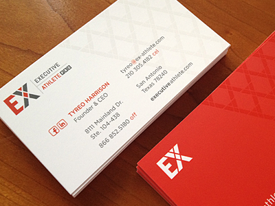 Executive Athlete - Business Cards business cards corporate executive athlete sports stationery