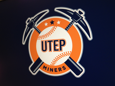 T-Shirt for UTEP Alumni Softball Team (Miners) beisball logo. tshirt miners pickaxe softball utep