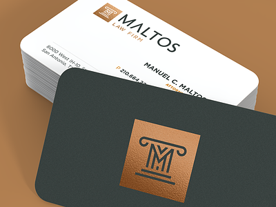 Maltos Brand Development attourney brand business card collumn law law firm logo stationery