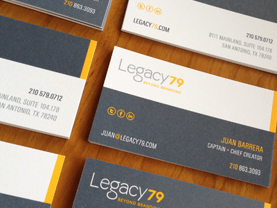 Legacy79 Business Cards branding business cards corporate legacy stationery