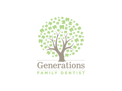 Dentist Logo Exploration (2nd option) dental dentist dentistry family generations legacy79 roots teeth tooth tree unity