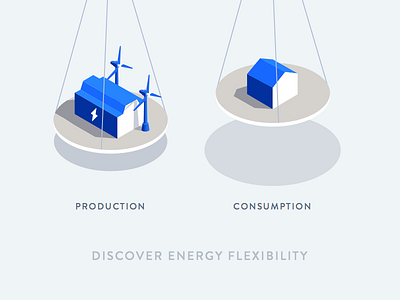 Discover energy flexibility 3d balance c4d energy flexibility house illustration