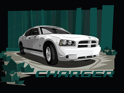 2008 Dodge Charger Illustration car charger dodge charger graphic illustration