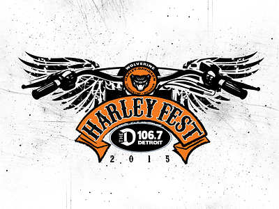 2015 Harley Fest Logo design detroit emblem graphic design harley davidson logo