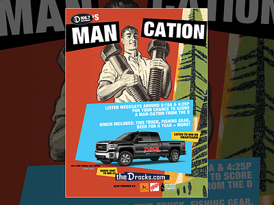 106.7 The D's MANcation Poster ad contest detroit graphic design iheartradio manly poster