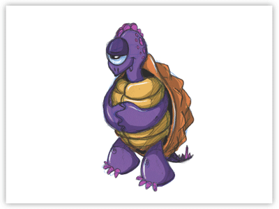One-Eyed Alien Turtle Snack Salesman alien animated gif character character design concept art cyclops design game characters games gif snacks tortoise turtle virtual world game