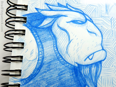 Alien warrior character sketch