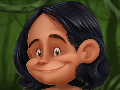Mowgli 3d animation baloo cartoon cg digital disney illustration james haskins jungle book micheal jackson mowgli