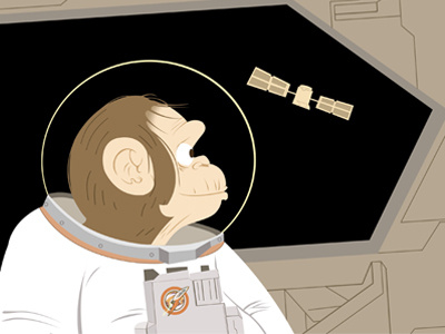 Chimps In Space chimp monkey space