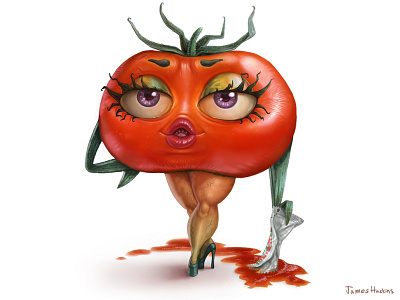 Sexy Tomato cartoon illustration james haskins ketchup photoshop render sexy sexy tomato tomato tomato cartoon veggie vegitarian