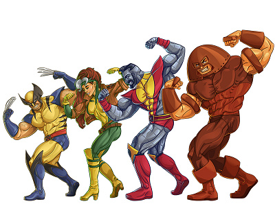 Flex-men bodybuilding colossus comics jameshaskins juggernaut logan marvel rogue super hero wolverine x men xmen