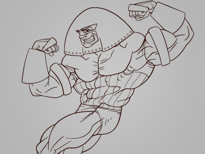 juggernaut line work avengers comics digital drawing hero illustration juggernaut marvel mutant super x men