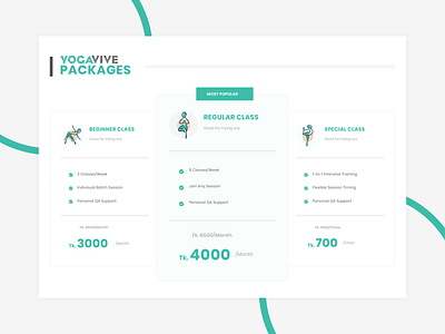 Yogavive - Pricing branding landingpage minimal pricing ui ux web webdesign website website design yoga