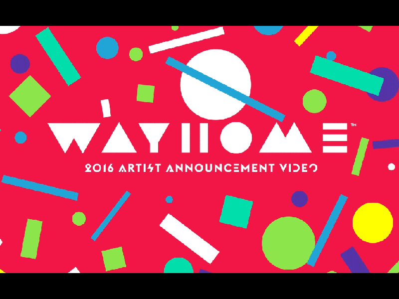 2016 WayHome Artist Announcement barrie festival motion graphic music wayhome