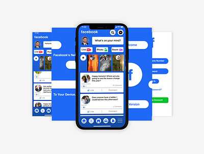 Mock Facebook Redesign adobe adobe xd adobe xd design facebook facebook cover facebook mock up facebook ui interface presentation design ui wireframes