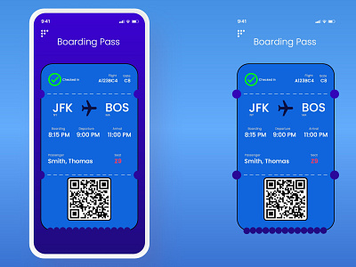 Boarding Pass Interface adobe xd adobe xd design boarding boardingpass bold figma figmadesign user experience ux user interface