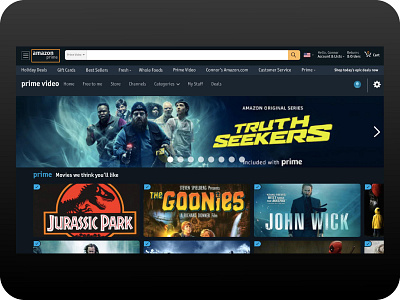 Amazon Prime Redesign adobe xd amazon amazon prime amazon video figma movies streaming watch now