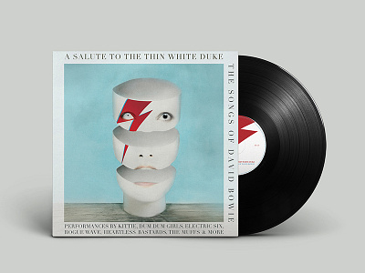Salute to the thin white duke - vinyl cover bowie cover david design graphics print vinyl