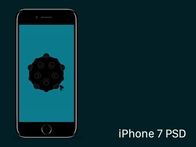 iPhone 7 PSD iphone iphone 7 jet black psd template