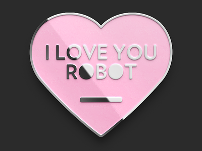 I Love You Robot Pin pin robot