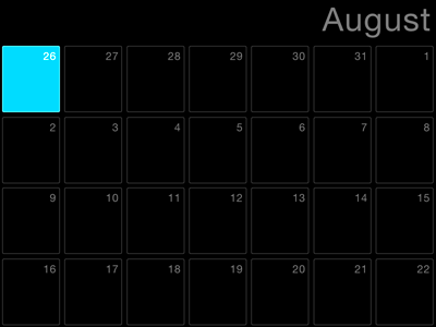 Simple Calendar Screensaver
