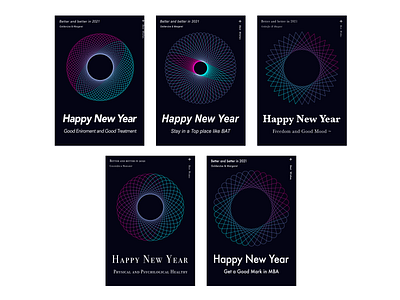 Happy New Year flat illustration ui web