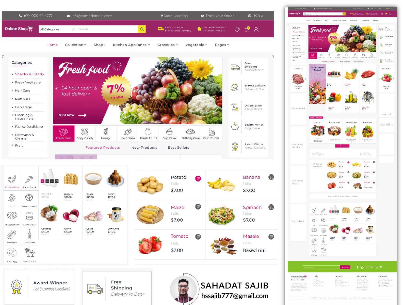 Online Shop/store web design. by Sahadat Sajib on Dribbble