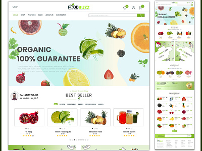 Shopify Ecommerce website design ecommerce design food foodwebsite icon illustrator ui uiux uiuxdesign ux xd