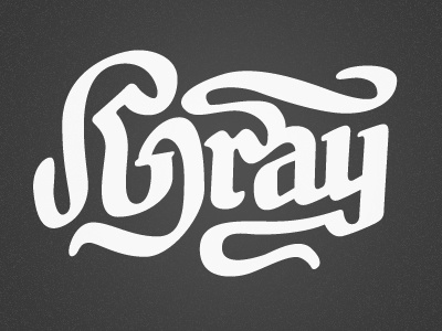 Gray calligraphy kids lettering typography