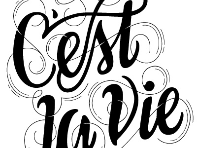 C'est la vie cest la vie design lettering typography