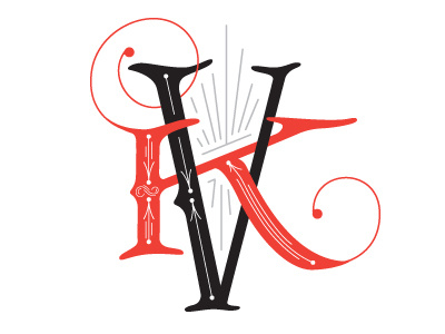 V + K Monogram k letter k letter v lettering monogram typography v