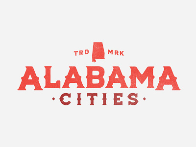 Alabama Cities alabama type design typography