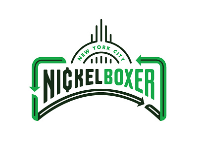 Nickelboxer lettering logo new york city nyc recycle typography