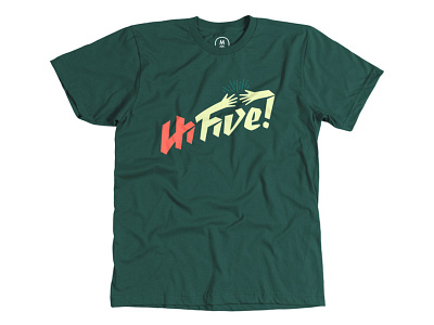 Hi Five! Shirt cotton bureau hands hi five lettering shirt typography