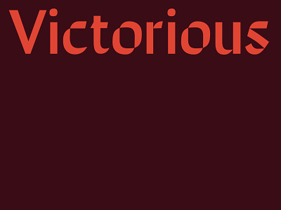 Victorious II branding color design focus lab lettering letters logo logotype type typography