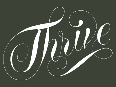 Thrive Non-Kudzu lettering no kudzu script thrive typography