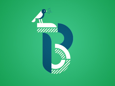Bird b bird letter typography