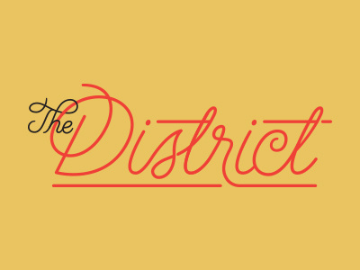 The District district lettering monoweight typography