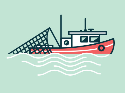 Shrimp Boat boat illustration lines shrimp boat shrimpin water