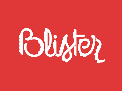 Blister blister bumps dots lettering typography