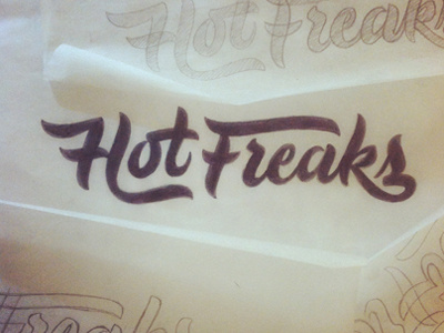Hot Freaks brush lettering house industries lettering typography