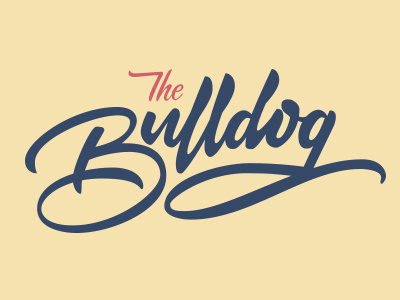 The Bulldog brush lettering hand lettering lettering the bulldog type typography