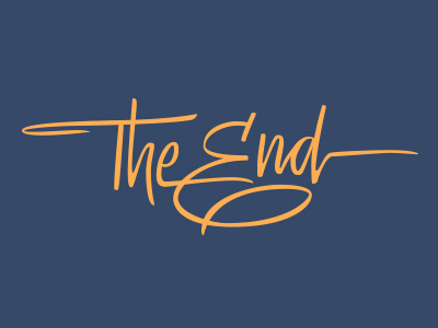 The End brush lettering hand lettering lettering script the end typography