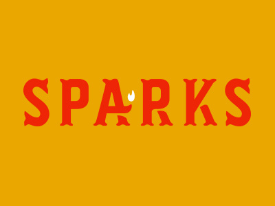 Sparks fire lettering letters sparks typography