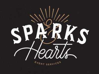 Sparks & Hearts ampersand hearts lettering sparks typography