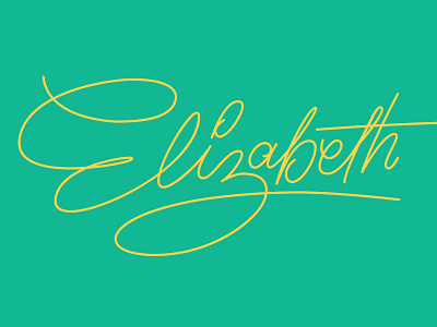Elizabeth elizabeth lettering script typography