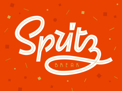 Spritz Break break dots lettering spritz typography