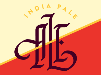 India Pale Ale beer blackletter condensed india pale ale ipa lettering typography